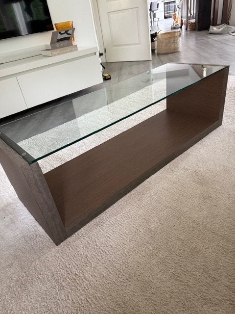 salontafel 2 stuks, Ophalen, Gebruikt, Glas, Modern landelijk