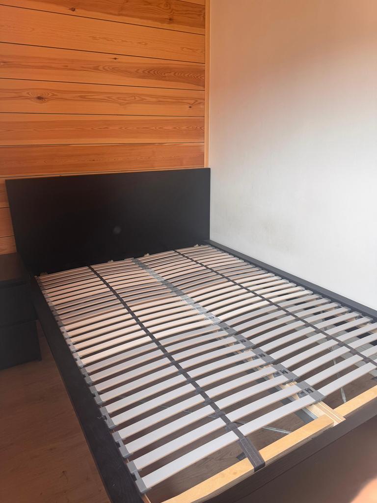 Ikea bed 140 + 2 nachtkastjes, 210 cm, Enlèvement, Bois, Deux personnes