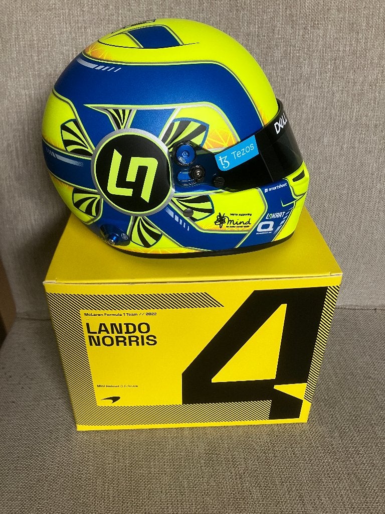 Lando Norris 1:2 2022 helmet F1 1/2 McLaren MCL36 Helm, Verzamelen, Ophalen of Verzenden, Nieuw, Formule 1