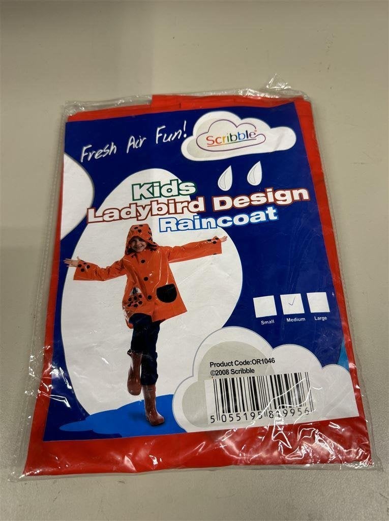 Kinder regenjas lieveheersbeestje - maat Medium kinderen, Ophalen of Verzenden, Nieuw, Regenjas, Kinderen