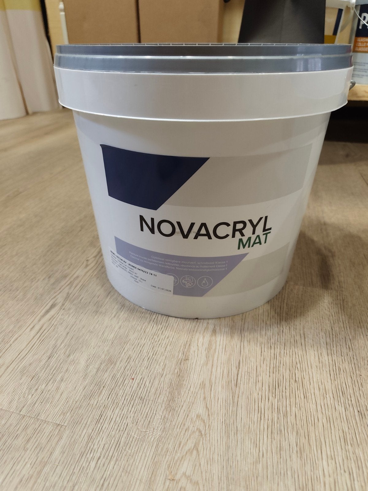 Verf matte muurverf baby blauw., Ophalen of Verzenden, Blauw, Verf