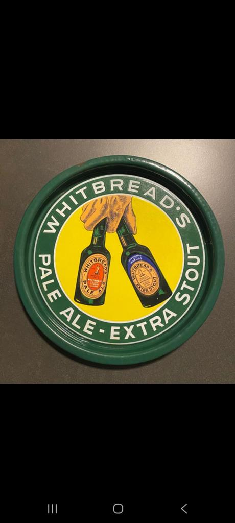 Emaille bierschotel whitebread, Verzamelen, Ophalen of Verzenden