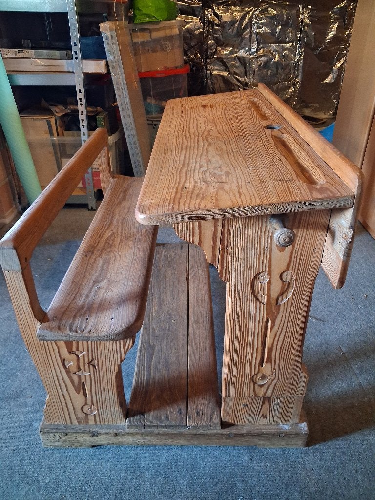 Schoolbank, Huis en Inrichting, Ophalen, Gebruikt, Hout, Kinderbureau