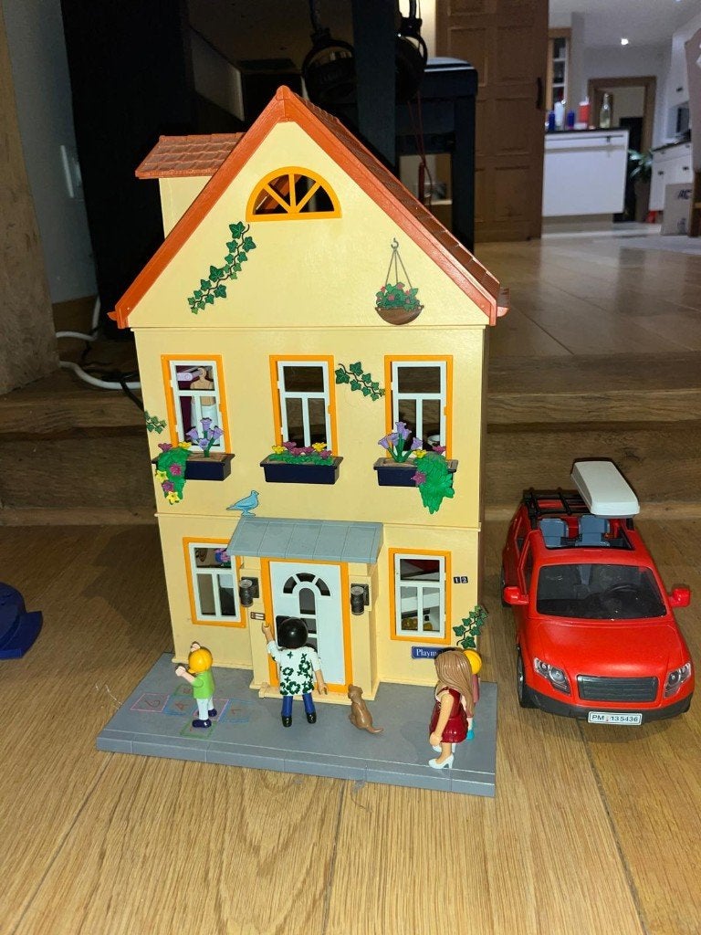 Playmobil Herenhuis (70014) met auto (9421), Ophalen, Gebouw, Complete set, Zo goed als nieuw