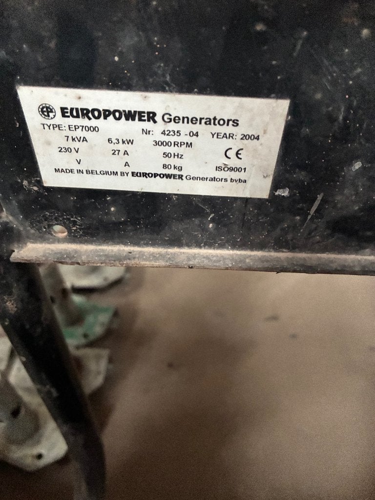 Aggregaat, Doe-het-zelf en Bouw, Ophalen, Gebruikt, 5 tot 10 kVA, Benzine