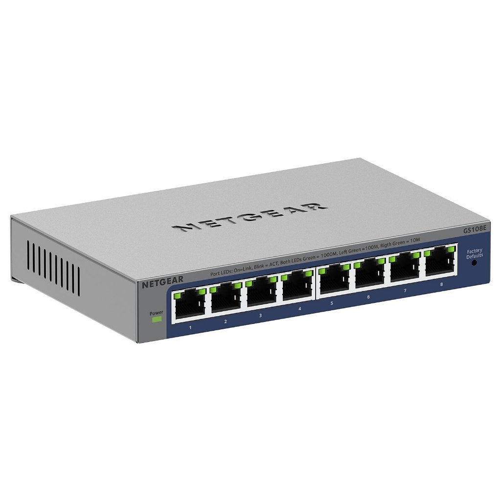NETGEAR (GS108EV4) Switch Ethernet 8 Ports RJ45, Computers en Software, Netwerk switches, Ophalen of Verzenden, Nieuw