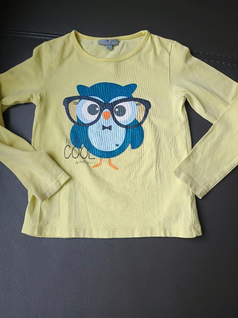 t-shirt lange mouw- leuke print maat 110, Kinderen en Baby's, Kinderkleding | Maat 110, Ophalen, Jongen of Meisje, Zo goed als nieuw