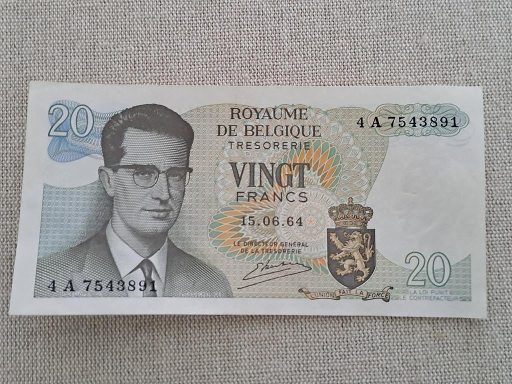 20 frank 15.06.1964  4 A serie, Postzegels en Munten, Ophalen of Verzenden