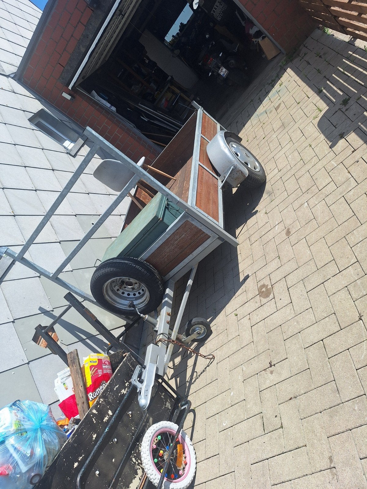 remorque / aanhangwagen, Ophalen