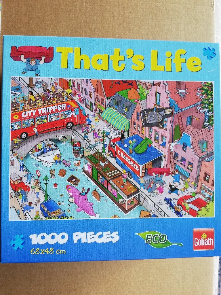4 puzzels That's Life 1000 stuks, Hobby & Loisirs créatifs, Sport cérébral & Puzzles, Enlèvement, 500 à 1500 pièces, Utilisé, Puzzle