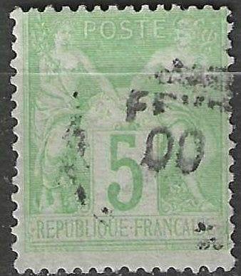 France 1898/1900 - Yvert 106 - Typographie Sage - 5 cm (ST), Envoi, Affranchi