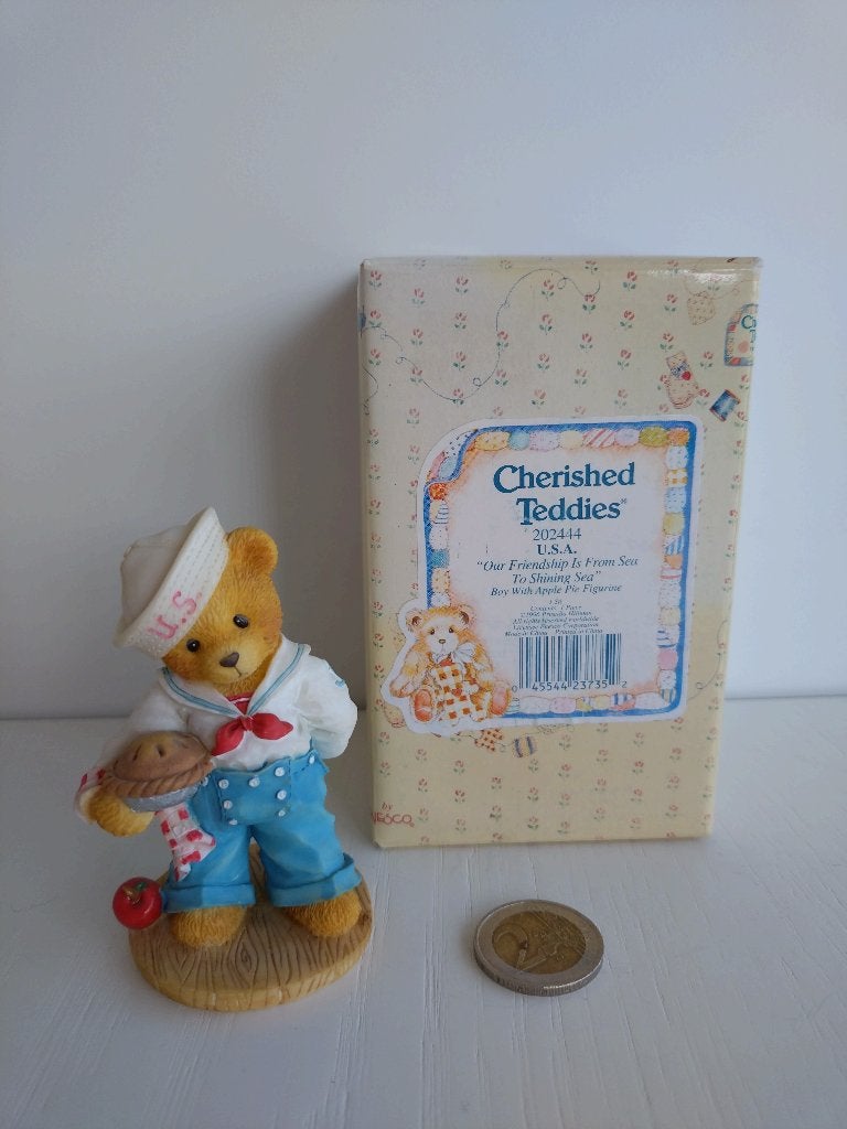 Cherished teddies - Bob, Collections, Ours & Peluches, Enlèvement ou Envoi, Comme neuf, Statue, Cherished Teddies