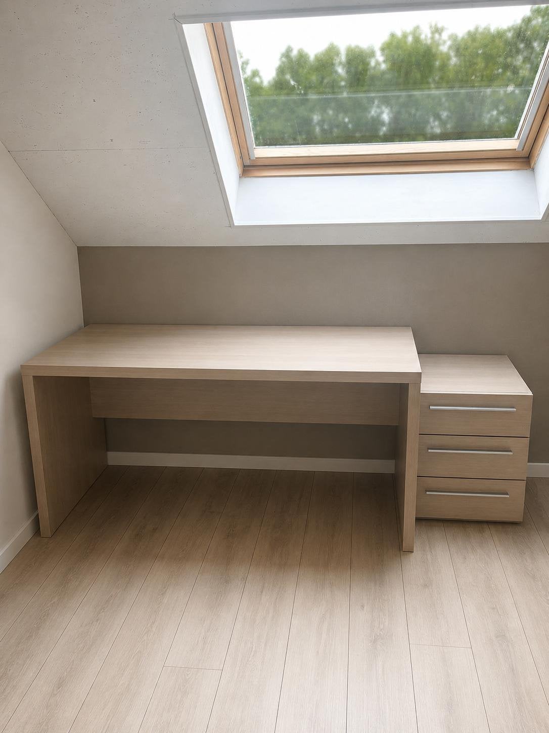 Vollededige kamer te kopp, Huis en Inrichting, Slaapkamer | Complete slaapkamers, Ophalen, Zo goed als nieuw, Eenpersoons, Beige