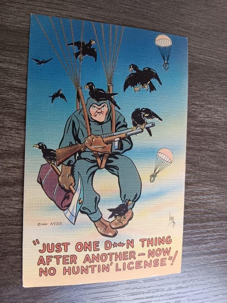 us ww2 postcard comic, Ophalen of Verzenden