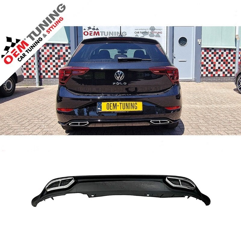 Diffuser geschikt voor Polo 2G | Facelift R-Line Look| 17-25, Auto-onderdelen, Volkswagen, Nieuw, Ophalen of Verzenden, Achter