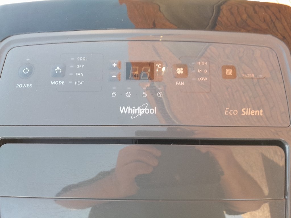 Mobiele airco ventileren en verwarmen merk Whirlpool, Electroménager, 60 à 100 m³, Comme neuf, Enlèvement, Refroidissement et Déshumidification