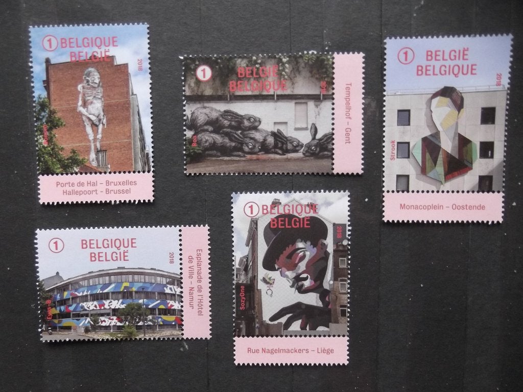 4770-4774 Street art MNH, Timbres & Monnaies, Timbres | Europe | Belgique, Enlèvement ou Envoi, Non oblitéré, Timbre-poste