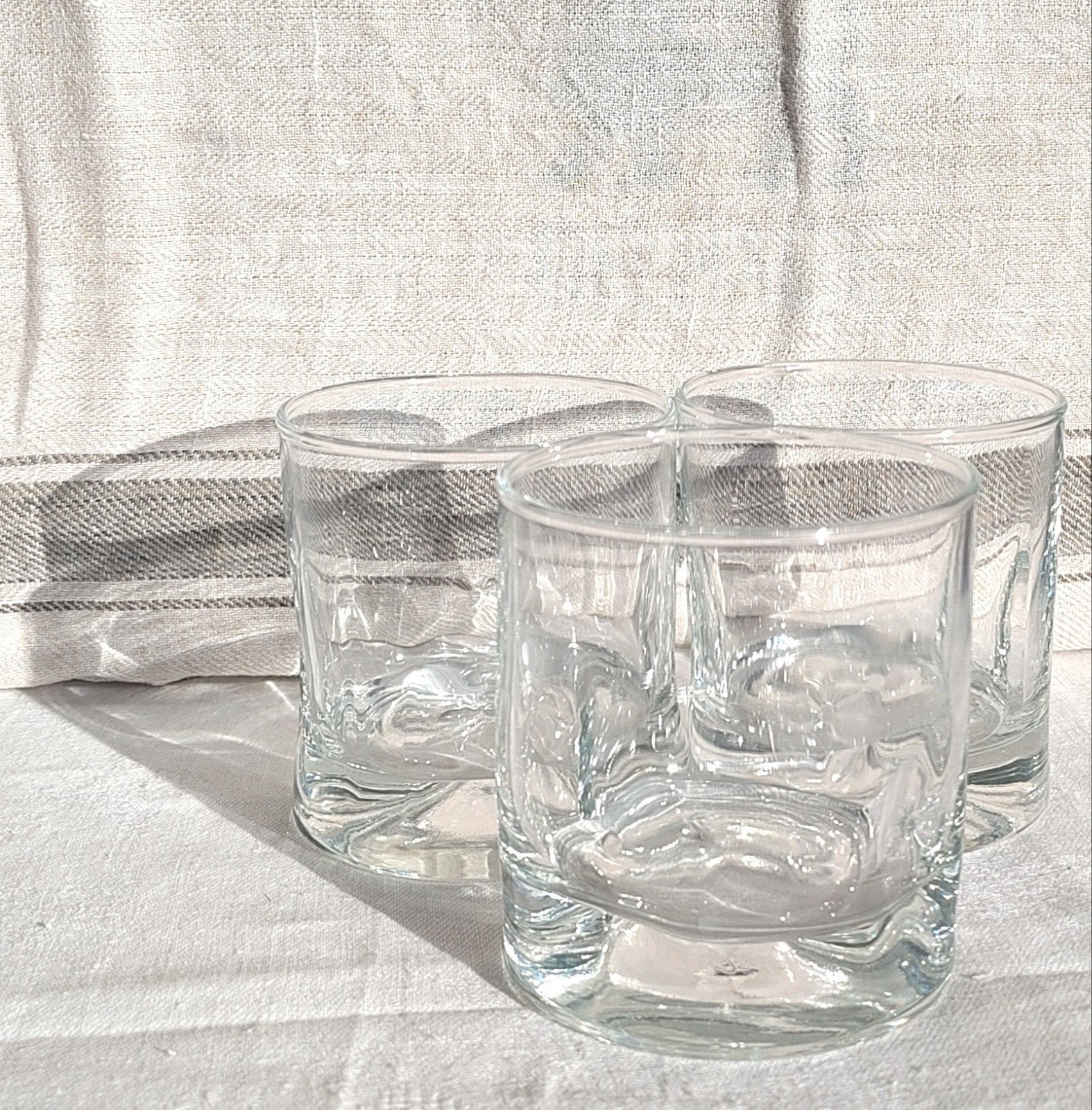 set van 3 waterglazen arc heavy bottom 25 cl, Glas of Glazen, Overige merken, Vintage, Ophalen of Verzenden