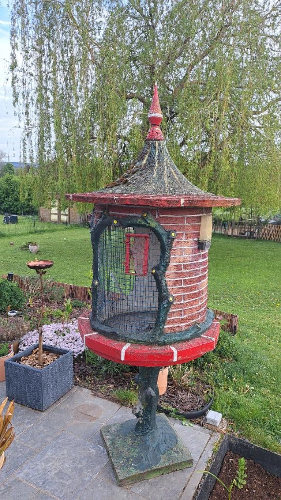 Grande volière de jardin en béton/fibrociment, Jardin & Terrasse, Bacs à fleurs & Jardinières, Enlèvement, Béton, Jardin
