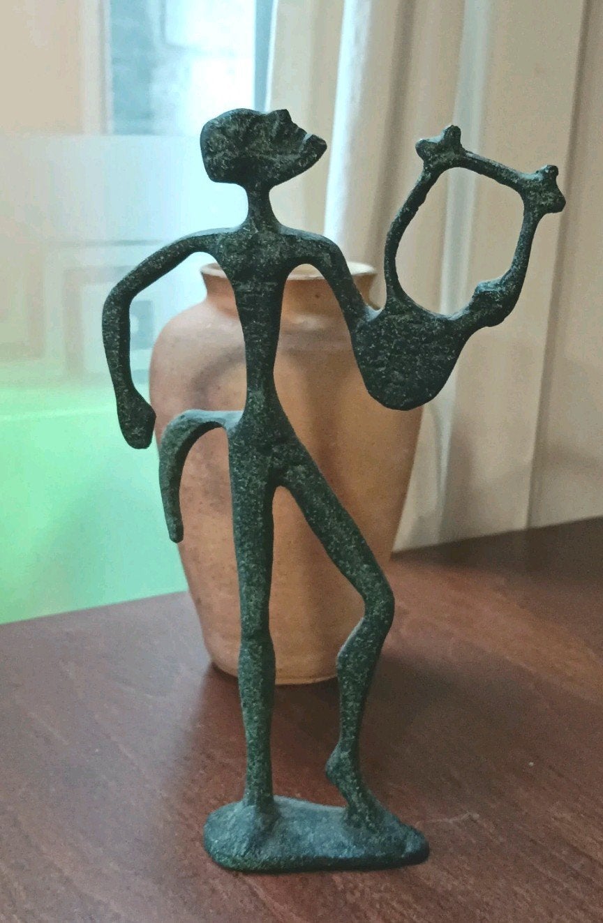 Statuette Apollon vintage, Antiquités & Art, Enlèvement ou Envoi, 20 cm, Sculpture, Métal