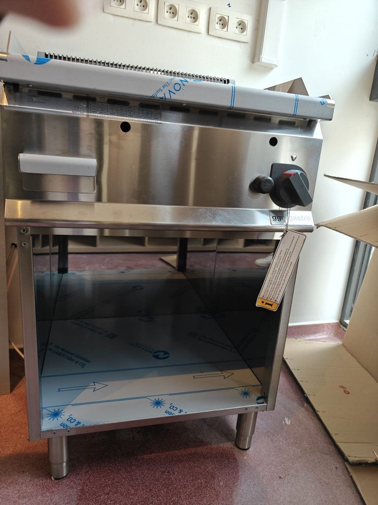 Plaque à snacker à gaz - 8 kW - lisse, Enlèvement, Comme neuf, Gril de table
