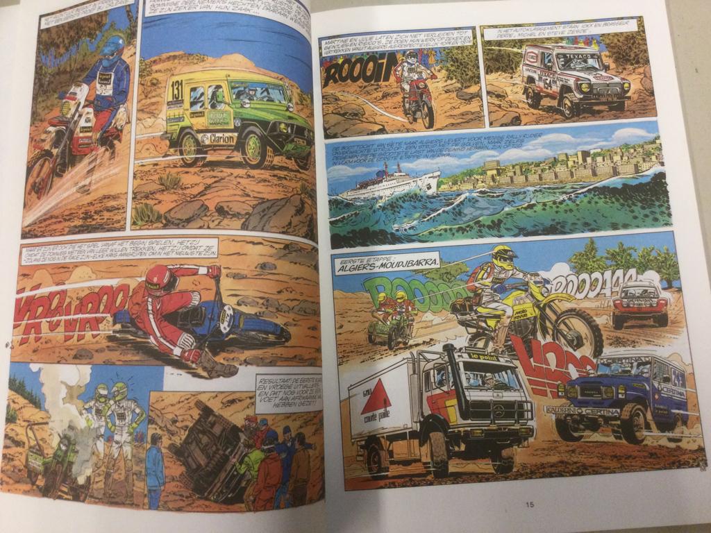 Stripboek Paris Dakar, Hobby en Vrije tijd, Ophalen of Verzenden, Gebruikt