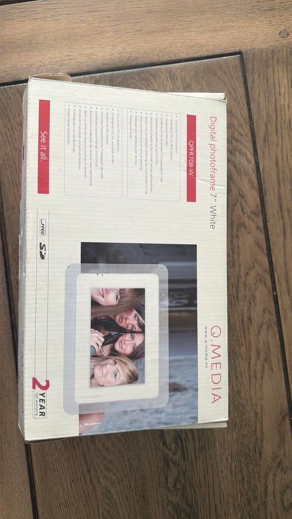 Digitaal foto frame zeven inch wit, Ophalen of Verzenden, Zo goed als nieuw