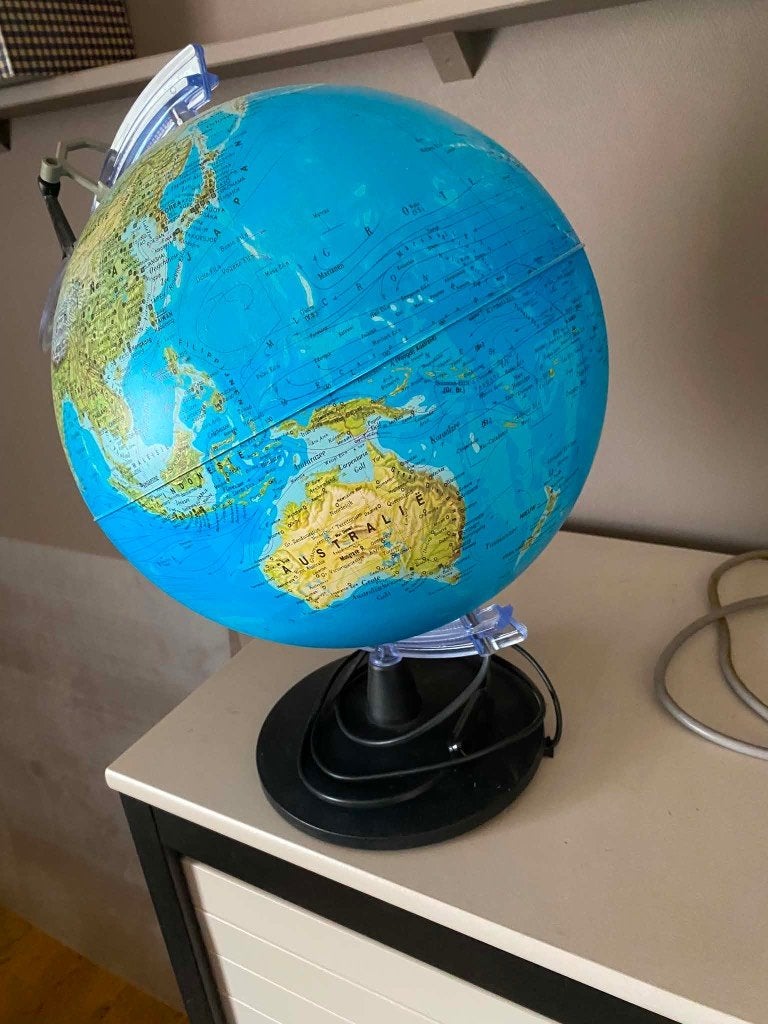 Wereldbol, Huis en Inrichting, Woonaccessoires | Wereldbollen, Ophalen, Educatief, Zo goed als nieuw, Overige typen