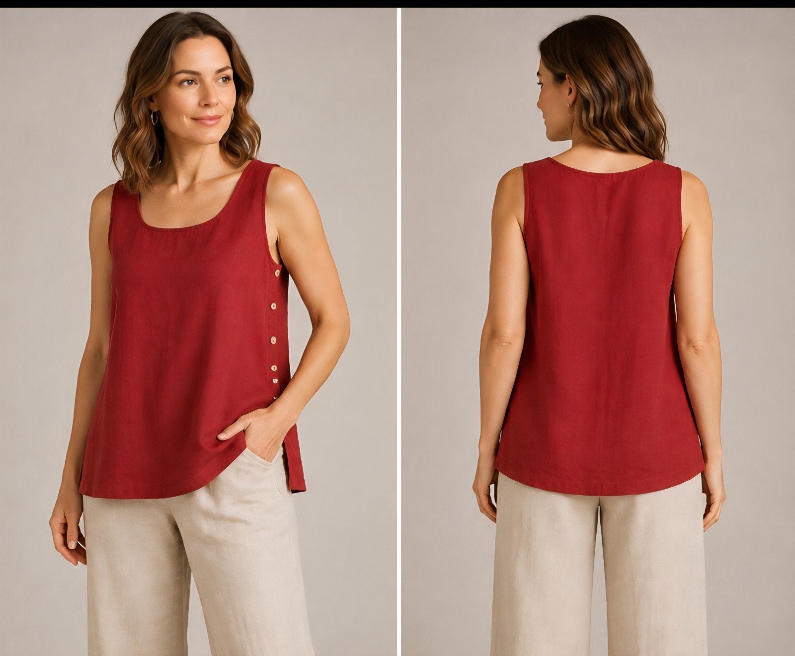Comme Comme Ça tuniek/top – 100% linnen – maat M – rood

Moo, Kleding | Dames, Maat 38/40 (M), Zo goed als nieuw, Zonder mouw