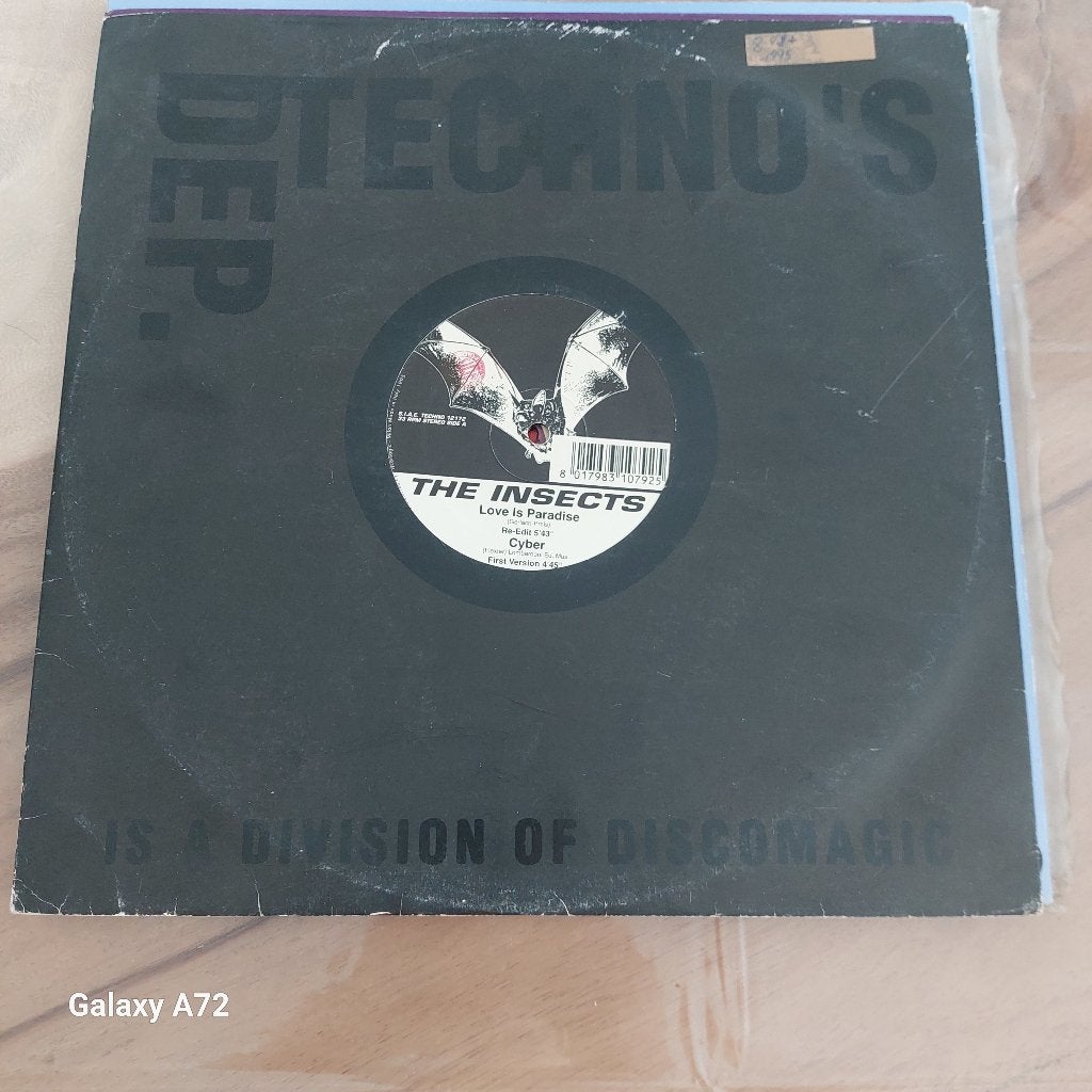 the insects love is paradise 12 inch maxi, CD & DVD, Vinyles | Dance & House, 12 pouces, Trance, Enlèvement ou Envoi, Utilisé