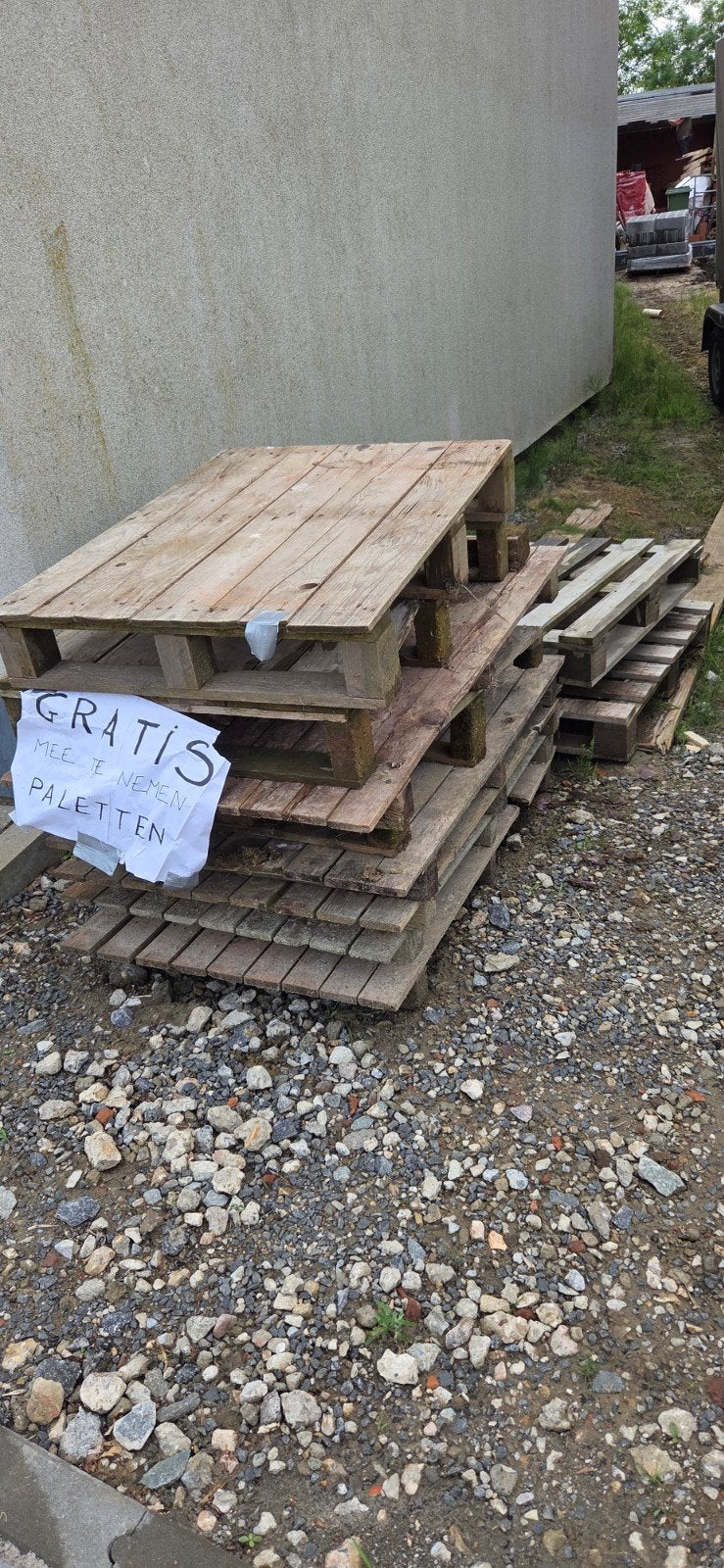 GRATIS paletten, Ophalen
