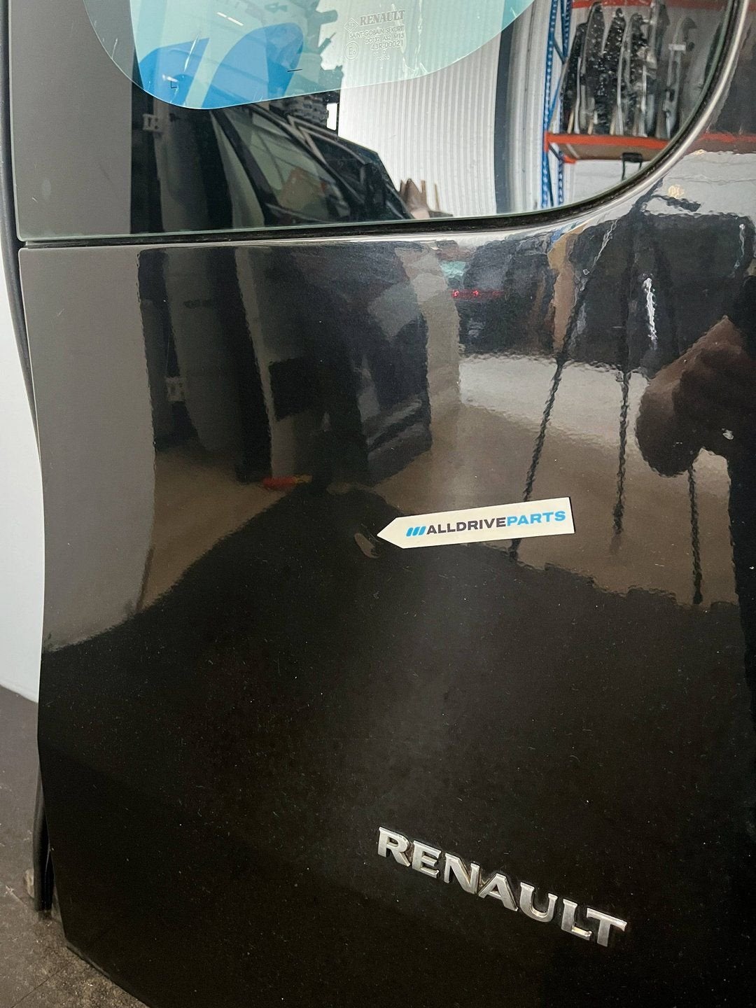 Achterdeur rechts Renault Kangoo zwart met ruit 7751478139, Auto-onderdelen, Gebruikt, -, Deur, -