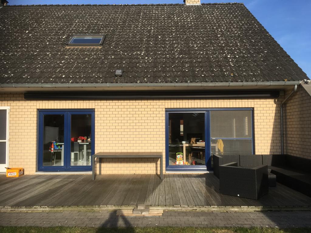 Luifel 9 meter (merk Harol) elektrisch, Tuin en Terras, Ophalen, Gebruikt