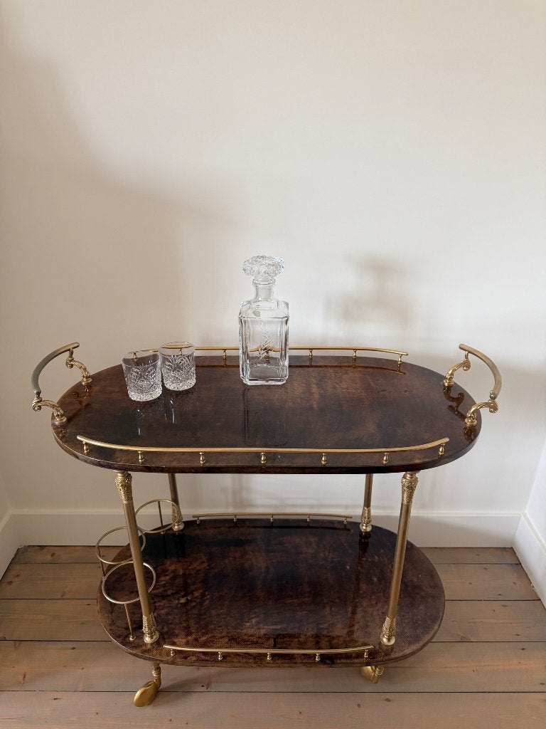 Aldo Tura Bar Cart, Ophalen of Verzenden, Gebruikt
