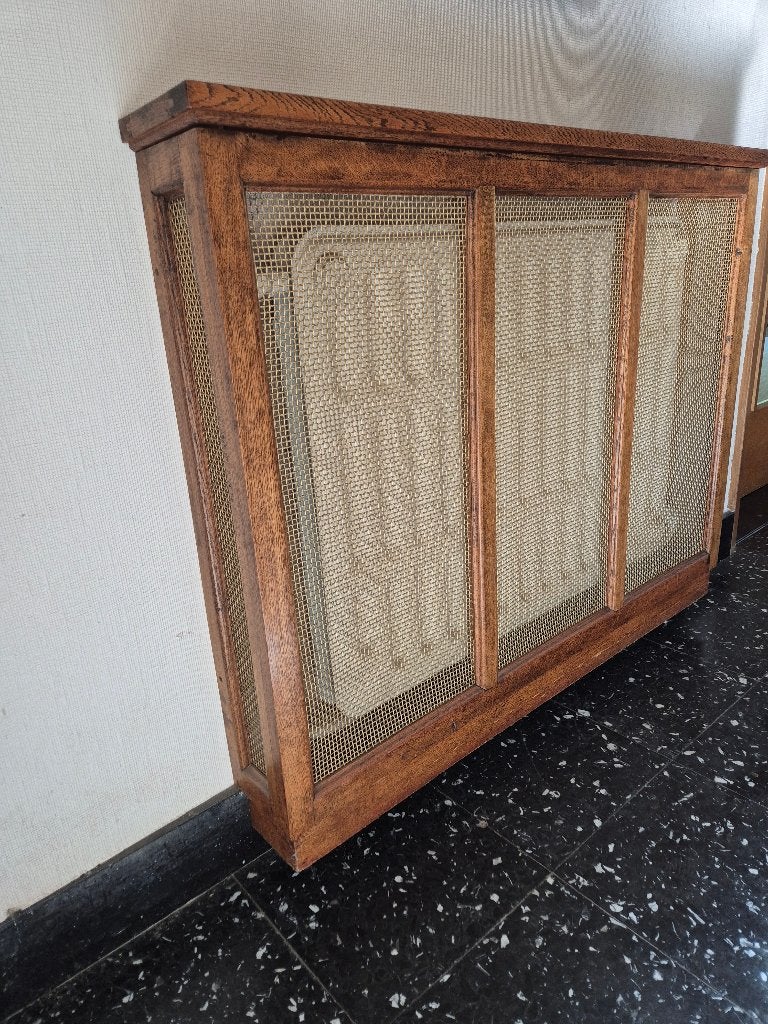 Vintage radiatorkap, Huis en Inrichting, Ophalen, Gebruikt, Hout, Vintage
