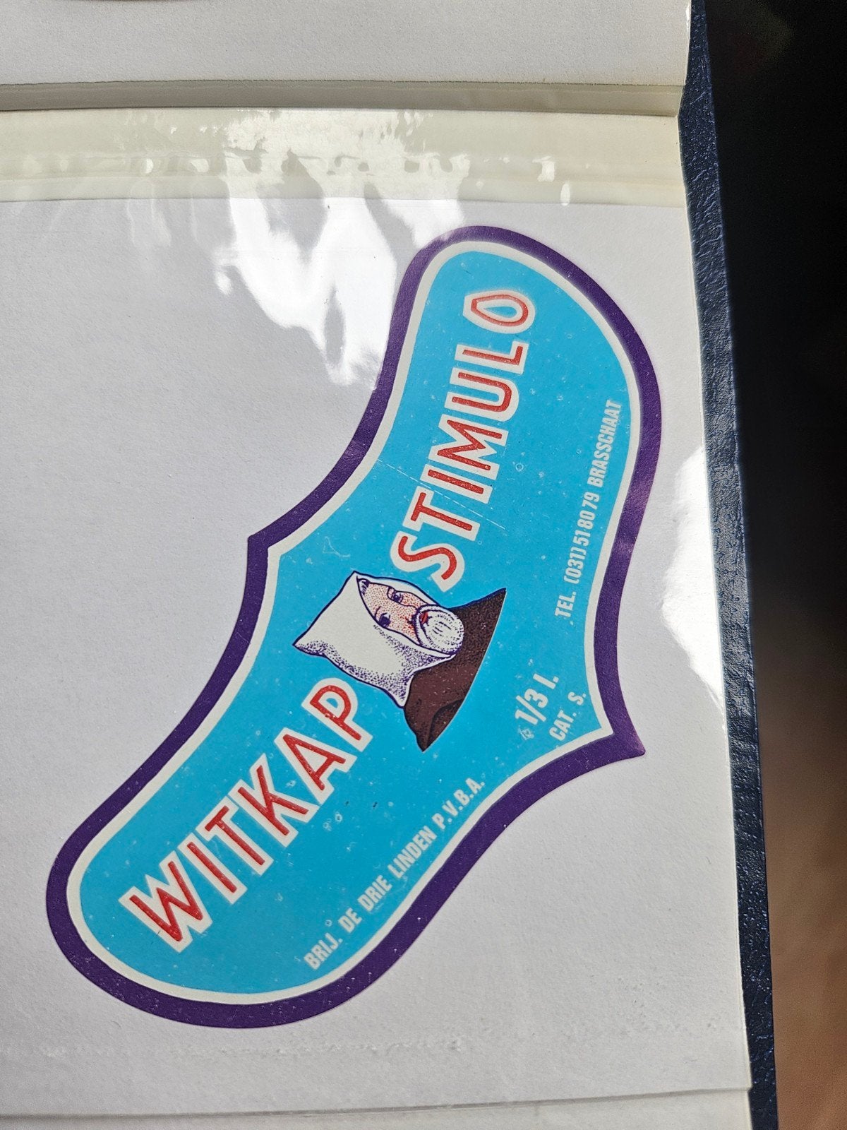 vieilles étiquettes de bière witkap Brasschaat, Collections, Enlèvement ou Envoi