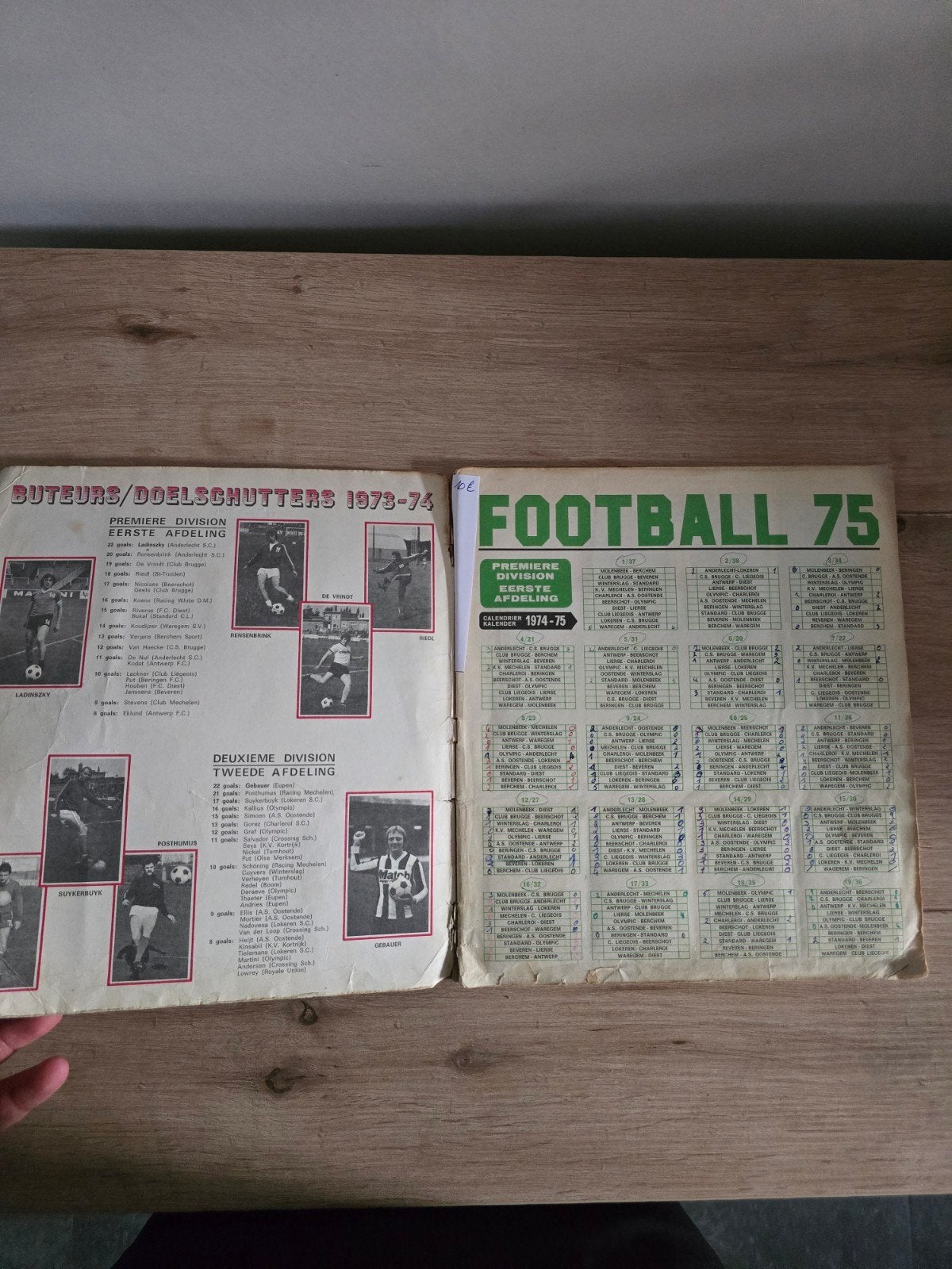 Album Panini Football 75 Belgique 1974-1975 330/400 stickers, Ophalen of Verzenden, Gebruikt, Meerdere stickers