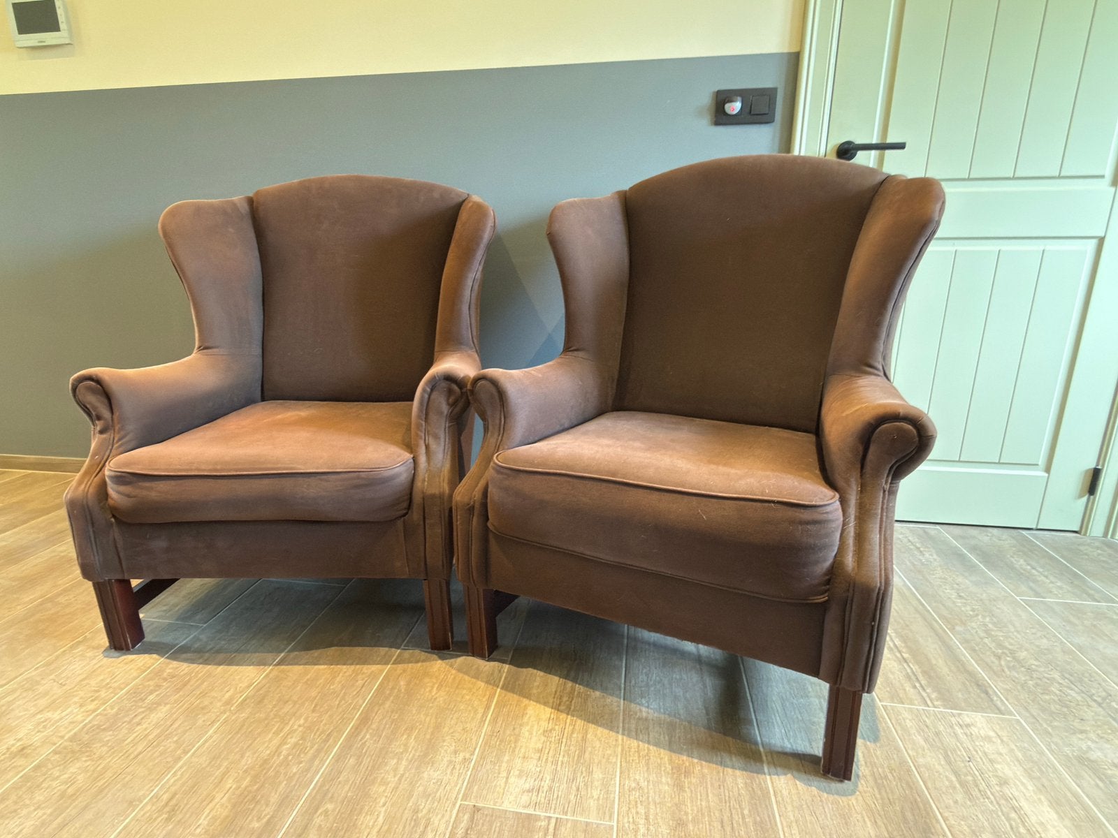 Chaises brunes, Maison & Meubles, Canapés | Salons, Utilisé, Enlèvement