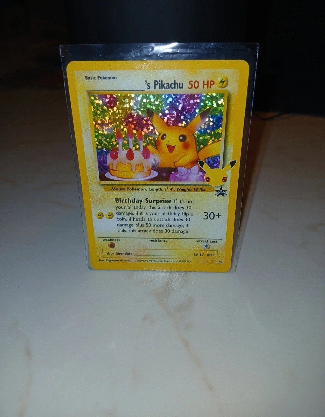 's Pikachu, Ophalen, Nieuw, Losse kaart, Foil