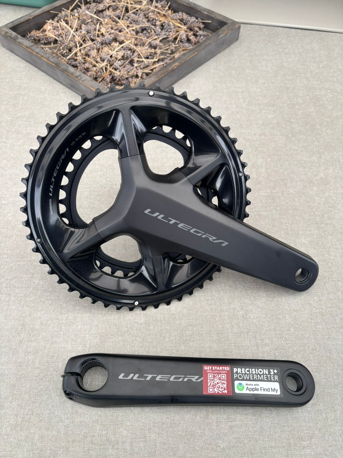 Nieuwe Ultegra r8100 cranck met 4iiii, Fietsen en Brommers, Fietsonderdelen, Ophalen, Nieuw, Crankstel of Pedalen
