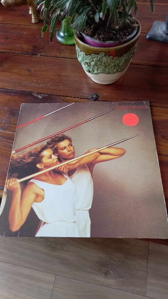 vinyl 33T roxy music "flesh + blood", Enlèvement, Comme neuf, Pop