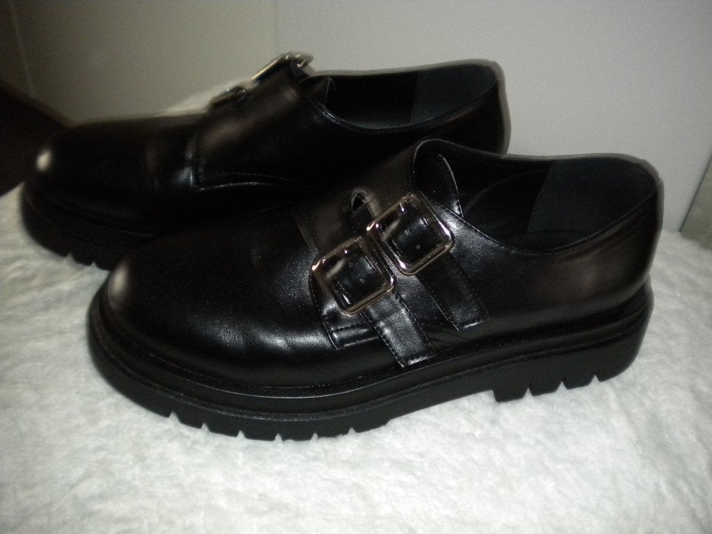 zwarte gesp schoenen, Vêtements | Hommes, Chaussures, Comme neuf, Enlèvement, Chaussures à boucles, Noir
