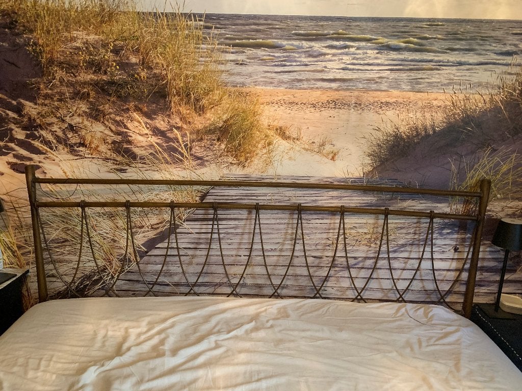Bed met lattenbodems en matras, Ophalen, Tweepersoons, Zo goed als nieuw, Matras