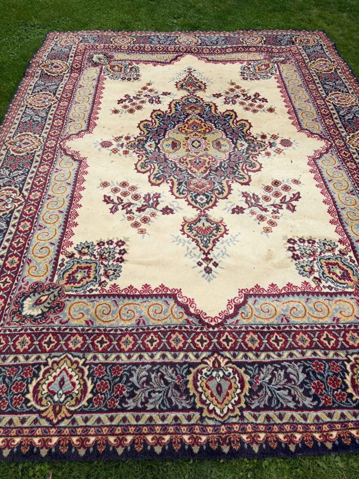 Wollen tapijt 3,30 x 2,50, Enlèvement, Comme neuf, Beige