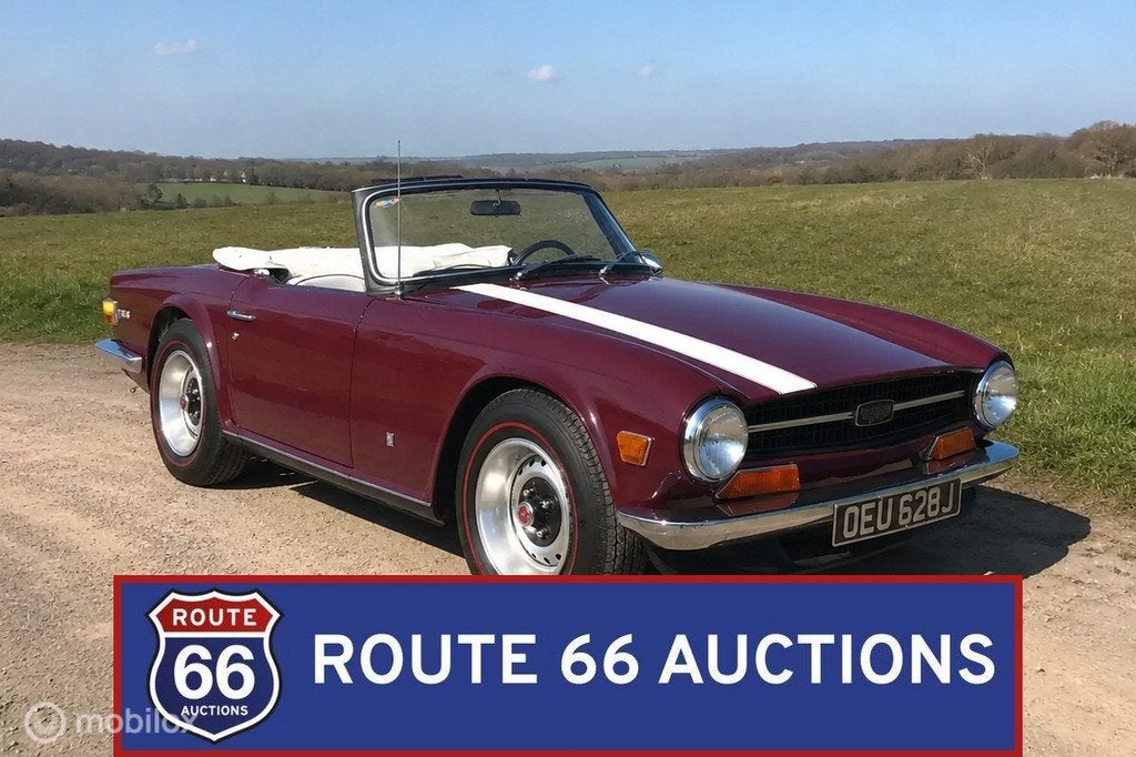 Triumph TR6 | 1971 | Route 66 Auctions, Autos, Oldtimers & Ancêtres, Entreprise, Achat, Triumph, Essence, Autre carrosserie, Boîte manuelle