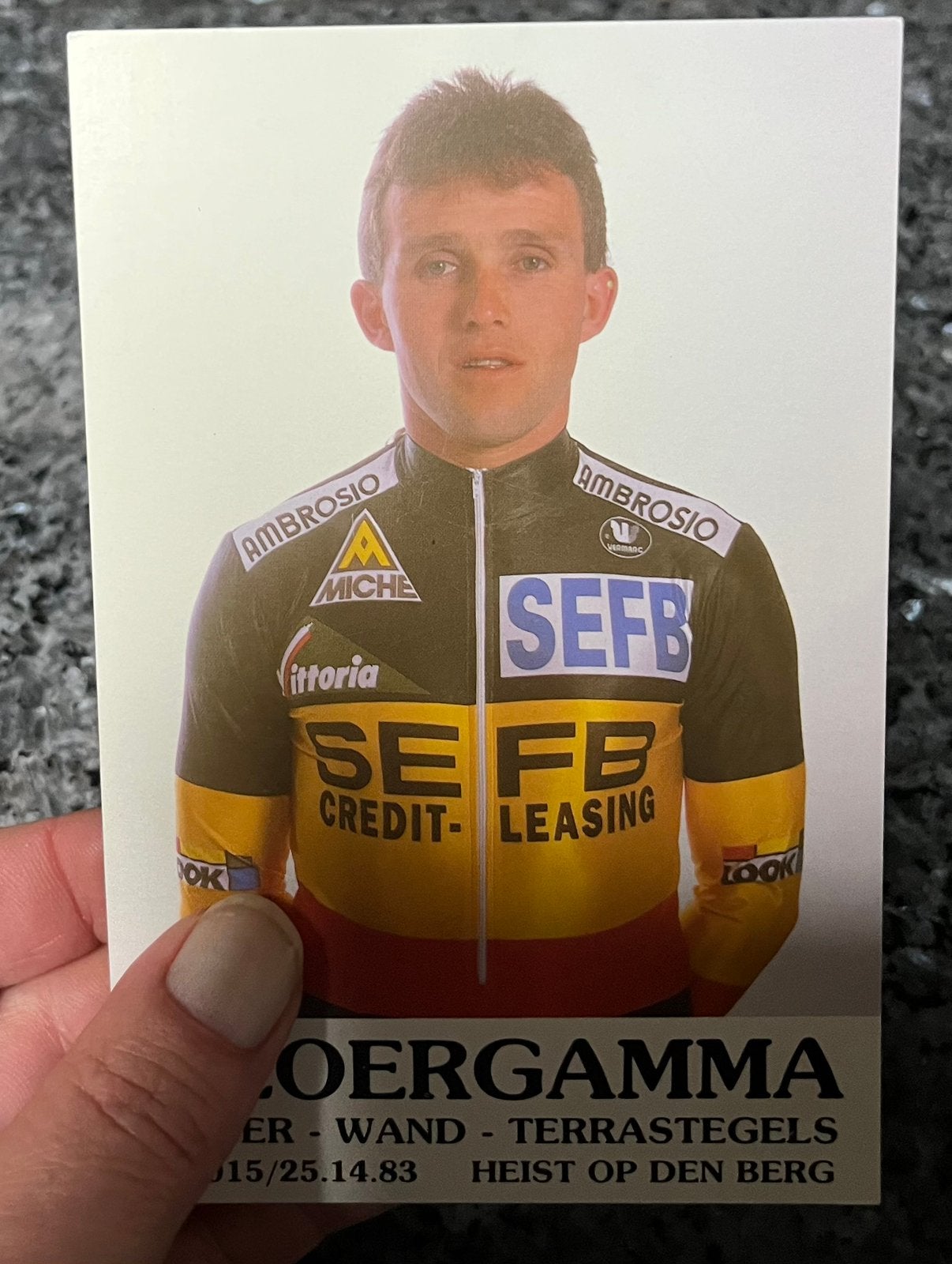 Le cycliste Danny De Bie champion de Belgique, Enlèvement, Comme neuf