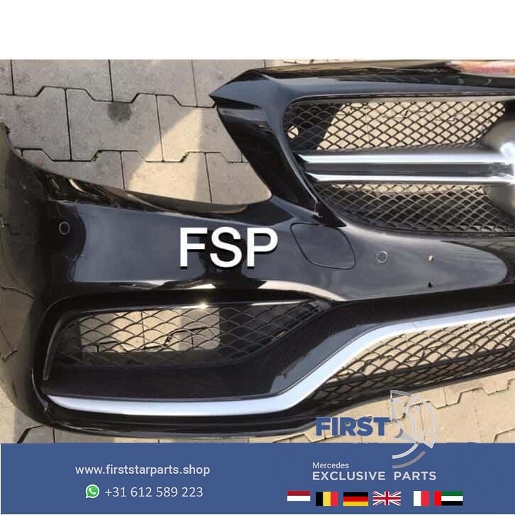 W205 Carbon ! C63 S AMG Voorbumper Mercedes C Klasse 63 2018, Gebruikt, -, Voor, Ophalen of Verzenden