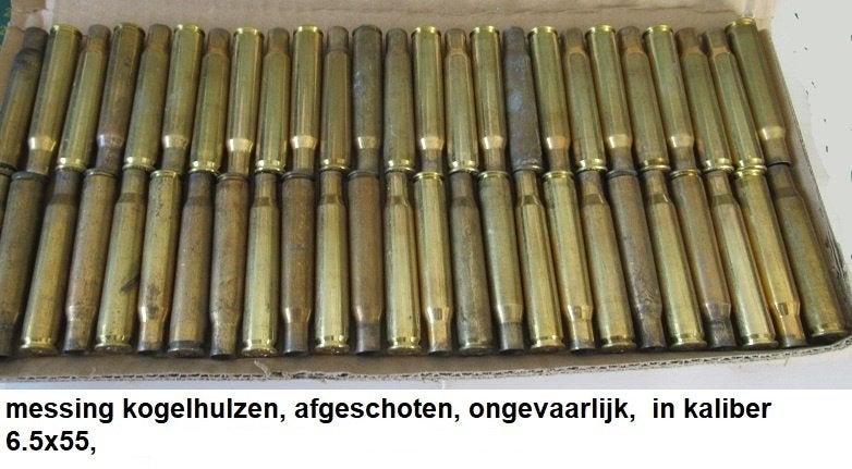gebruikte kogelhulzen, kaliber 6.5x55, ongevaarlijk, Verzamelen, Militaria | Algemeen, Overige soorten, Hulzen of Bodemvondsten