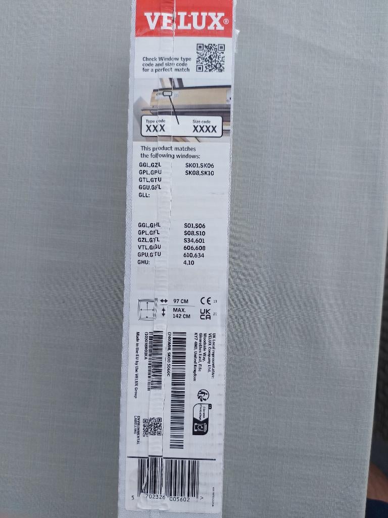 VELUX Buitenste zonnescherm, Ophalen, Nieuw
