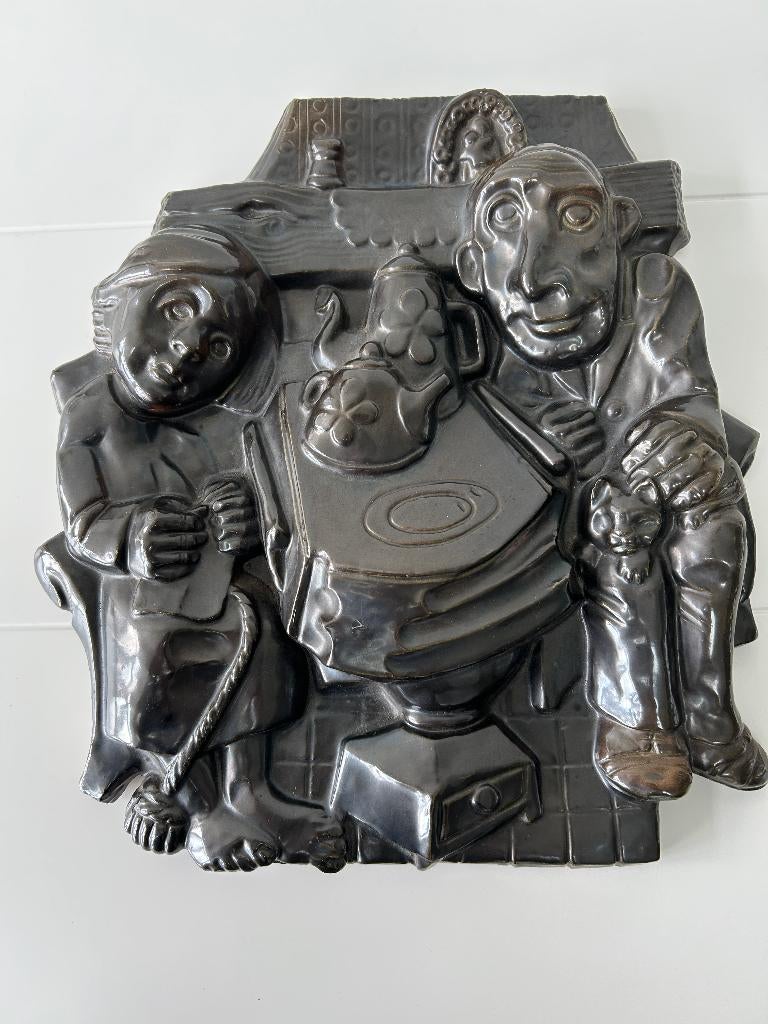 Bronskleurig Wandreliëf van May Claerhout, Antiek en Kunst, Ophalen of Verzenden